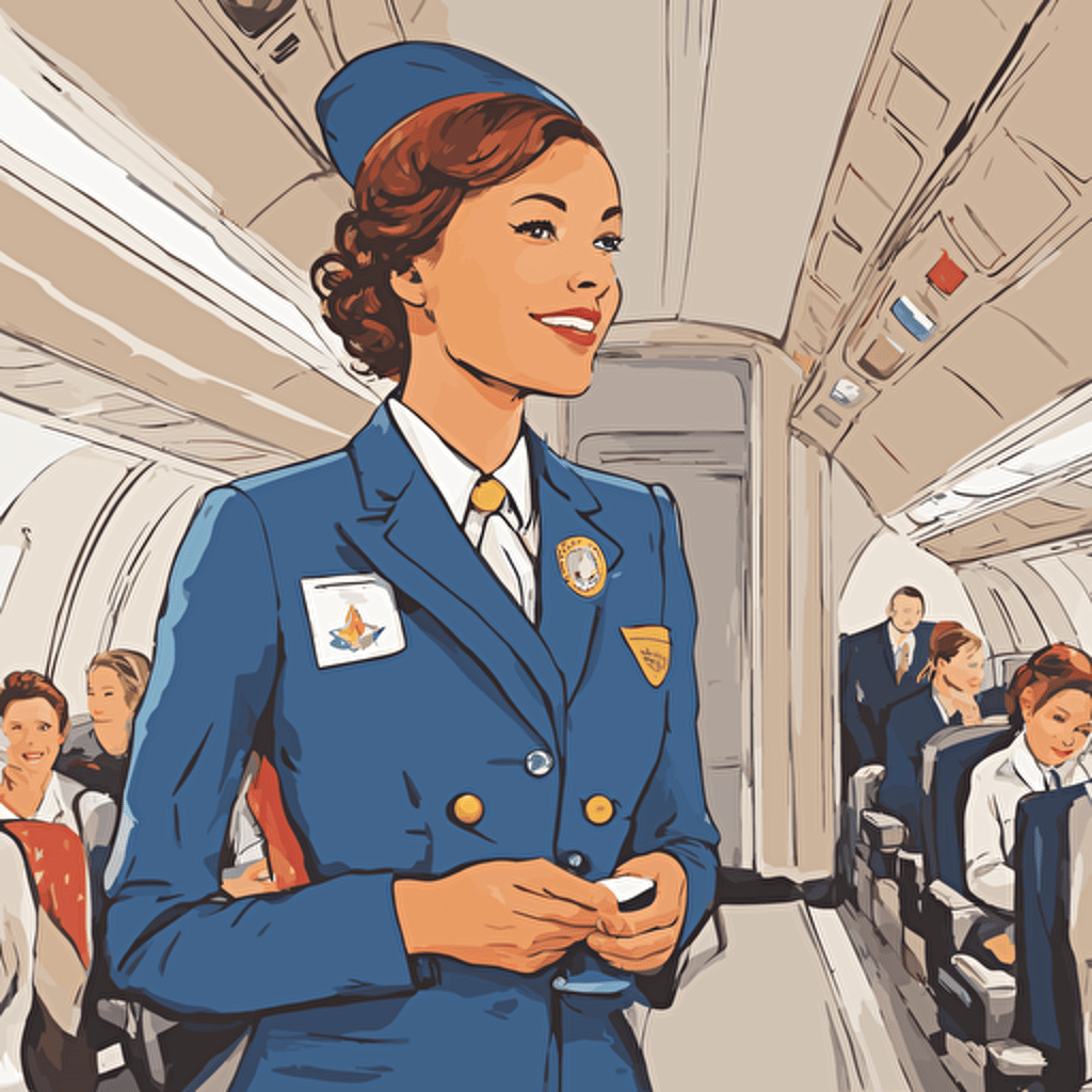 a flight attendant