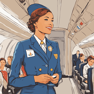 a flight attendant