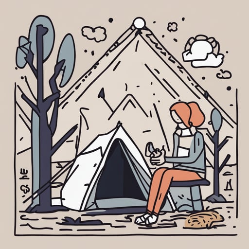 a person camping