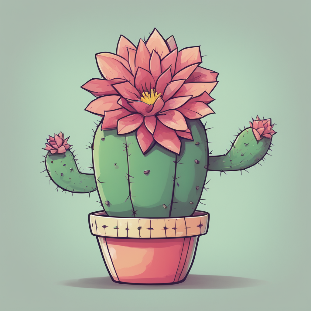 a cactus with a flower