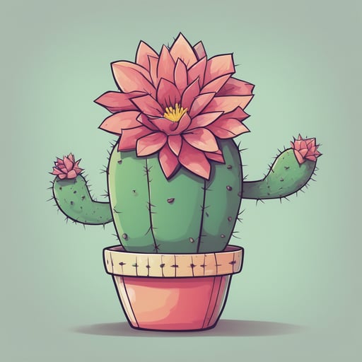 a cactus with a flower