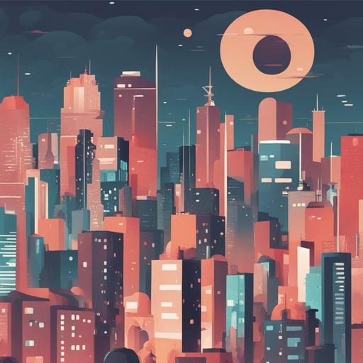 a futuristic cityscape