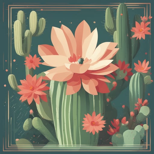 a cactus with a flower