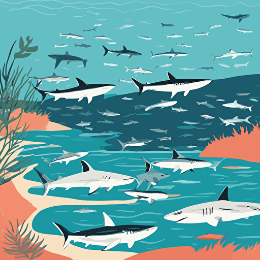 a sea full of sharks