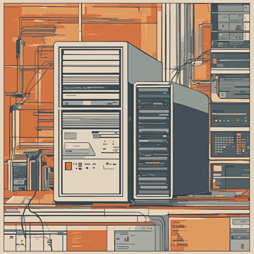 a diagram of a computer connected to a server