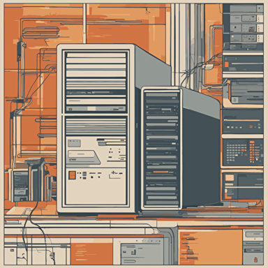 a diagram of a computer connected to a server