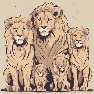 a family of lions