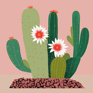 a cactus with a flower