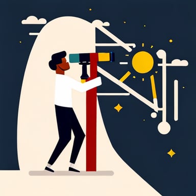 a person looking through a telescope