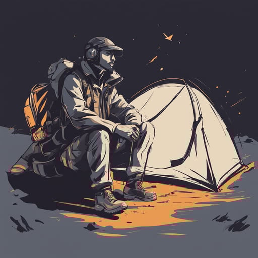 a person camping