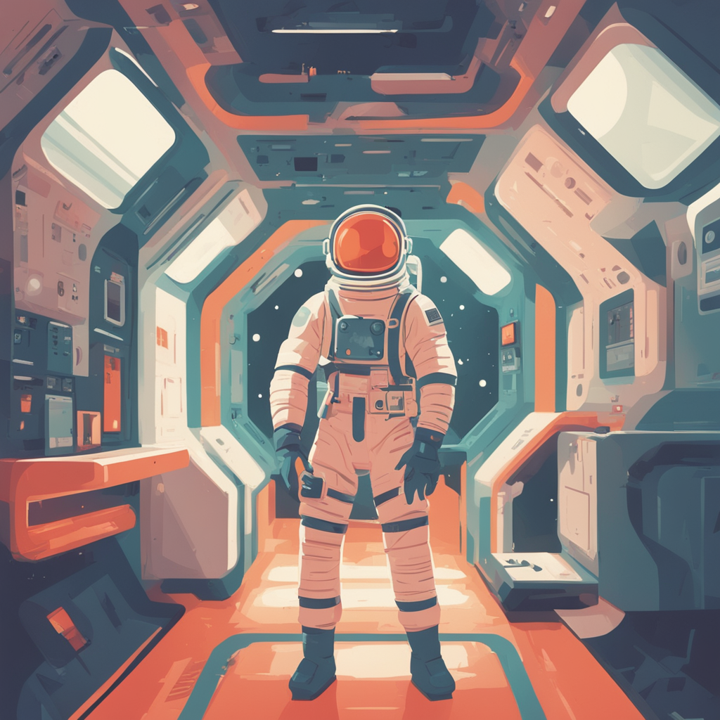 an astronaut on a space station