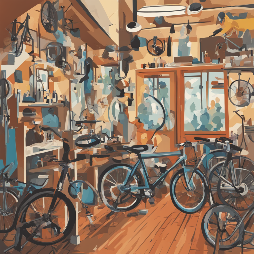 a bicycle repair shop