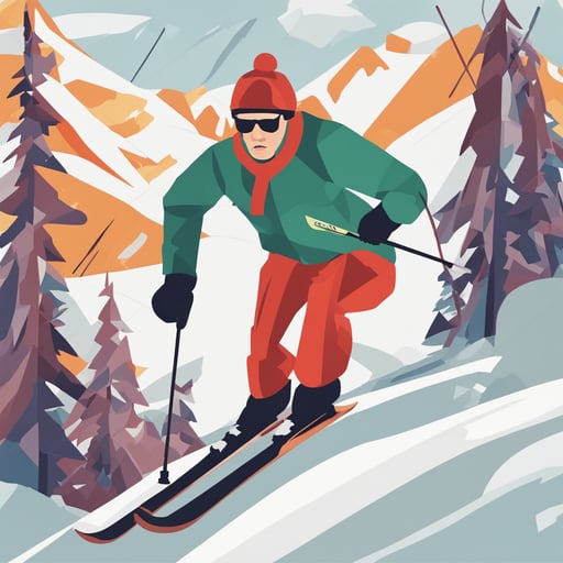 a man skiing 