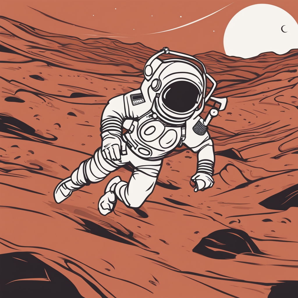an astronaut on mars