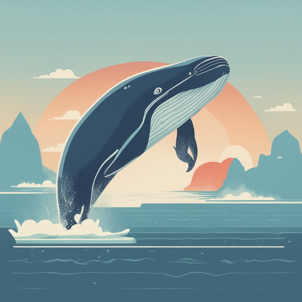 a whale jumping out of the water