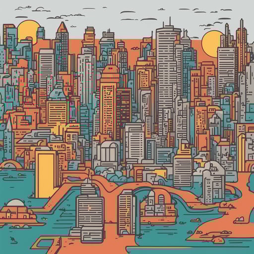 a futuristic cityscape