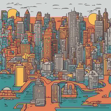 a futuristic cityscape