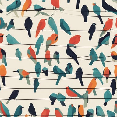 birds on a wire