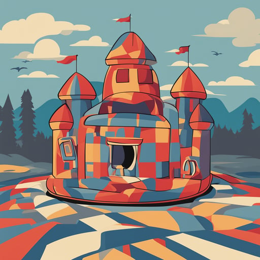 a bouncy house