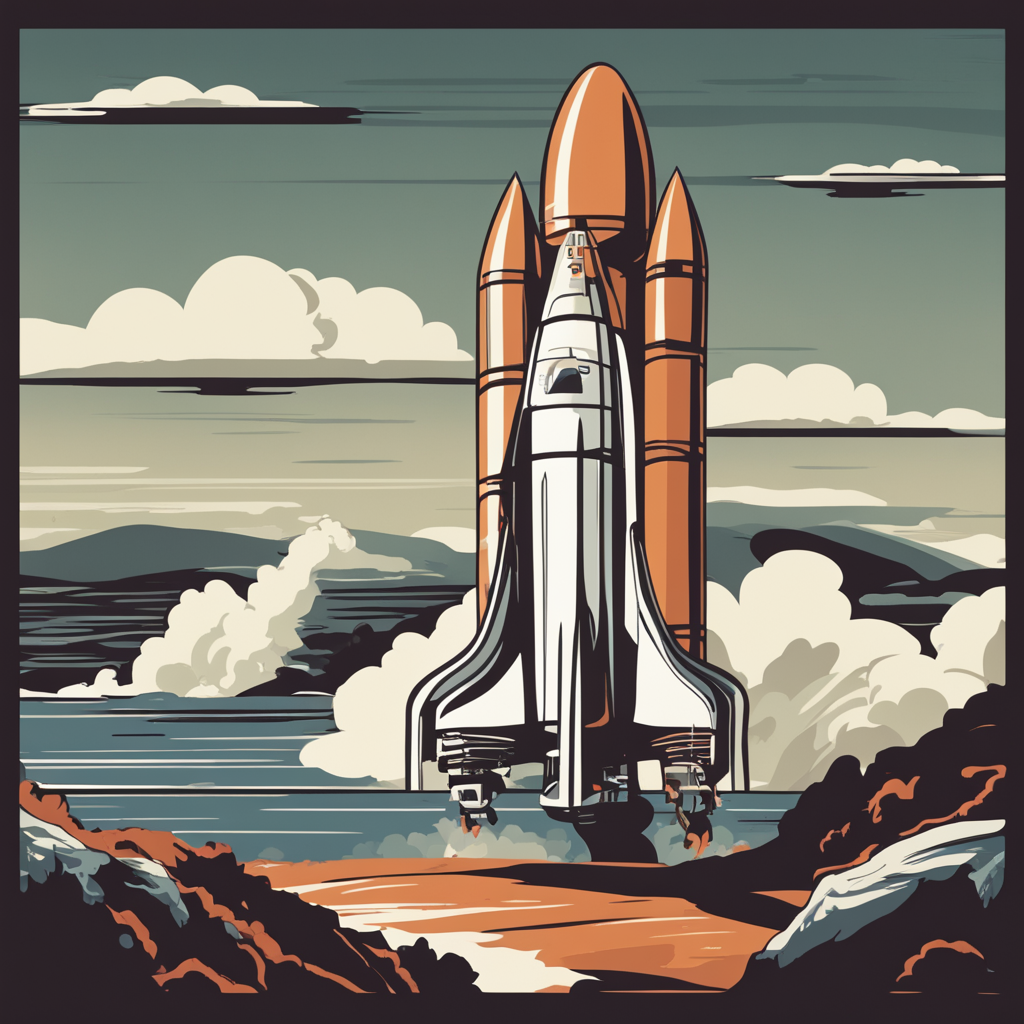 a rocket taking off