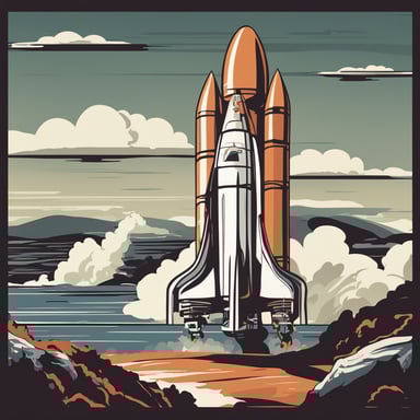 a rocket taking off
