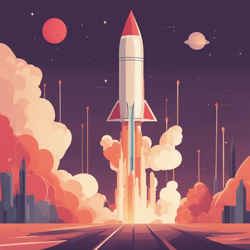 a rocket taking off