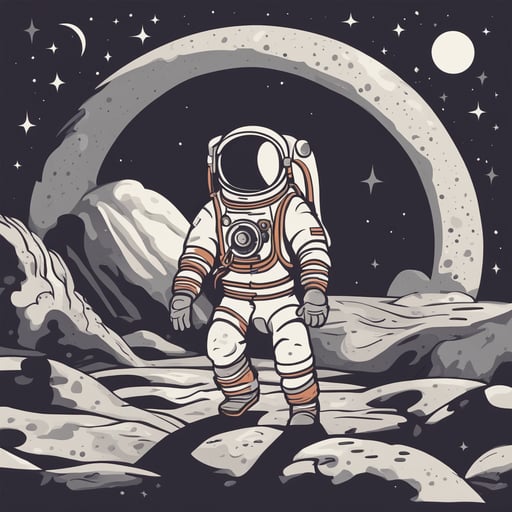 an astronaut on the moon