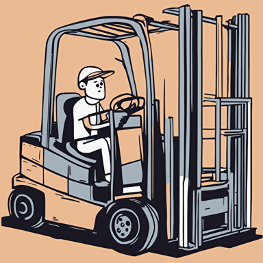 a person operating a forklift