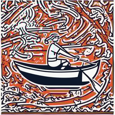 a person rowing a boat