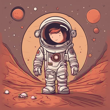 an astronaut on mars