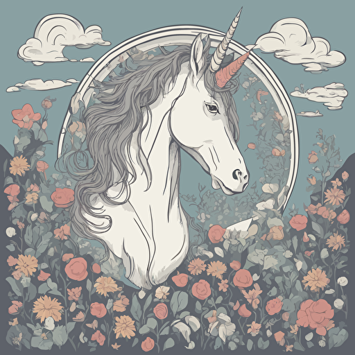 a portrait of a unicorn