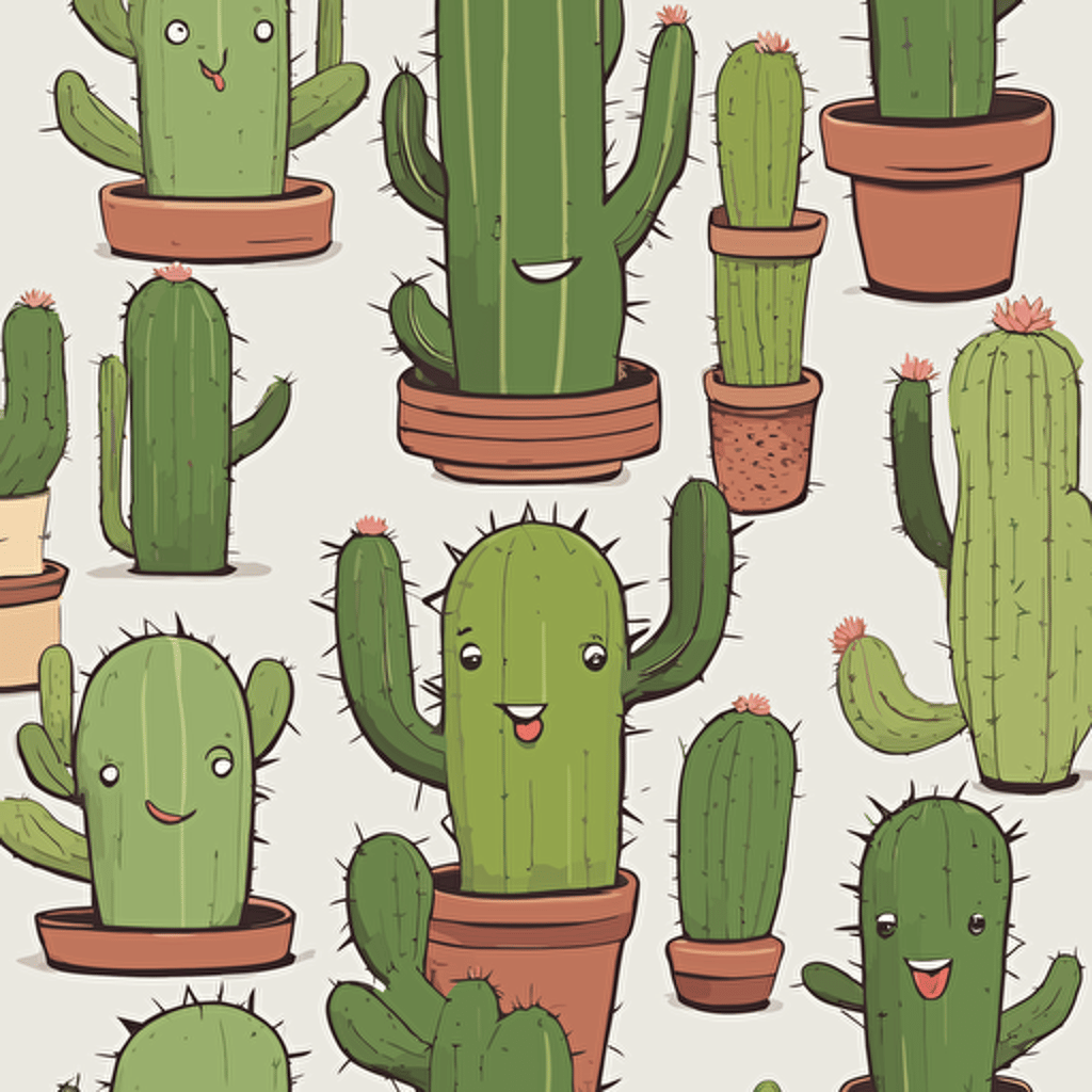 a cactus with a face