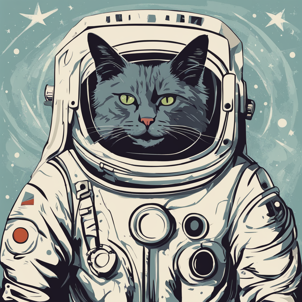 a cat astronaut