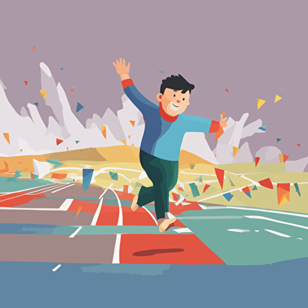 a person passing the finish line