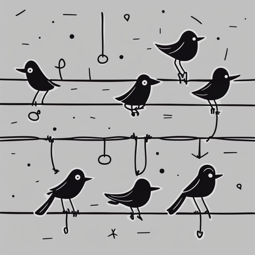 birds on a wire