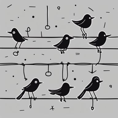 birds on a wire