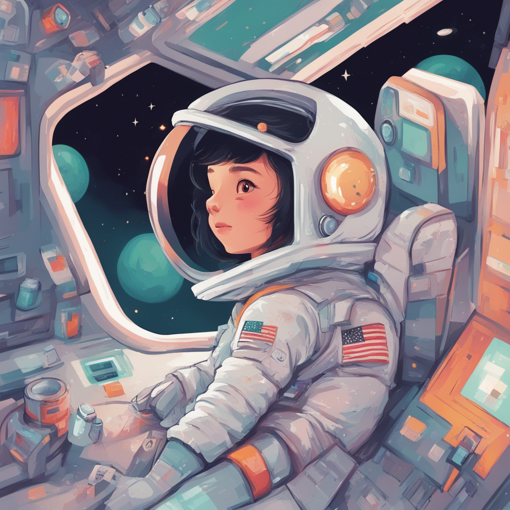an astronaut on a space station