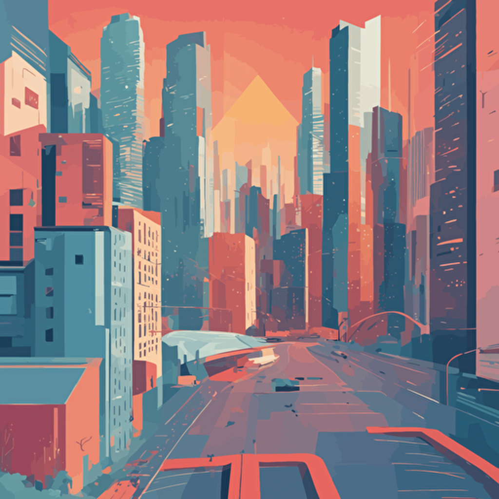 a futuristic cityscape