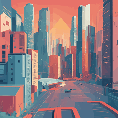 a futuristic cityscape