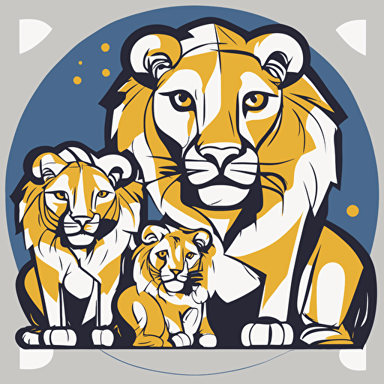 a family of lions