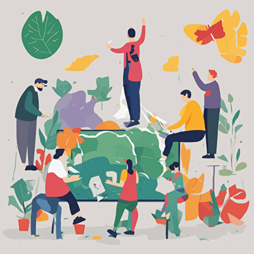 a team of people adjusting a website by moving its parts