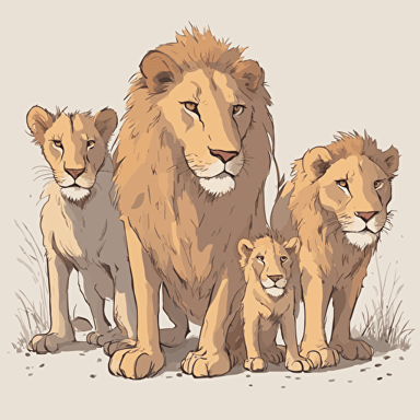 a family of lions