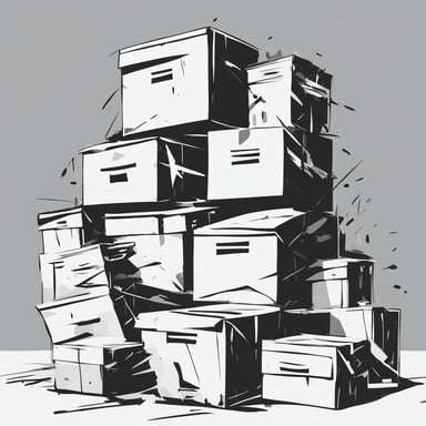 a pile of boxes