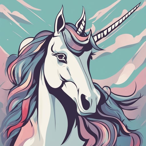 a portrait of a unicorn
