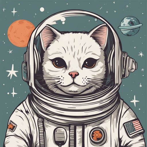 a cat astronaut