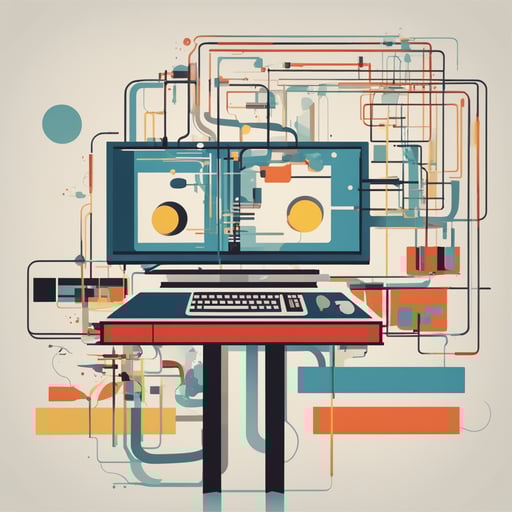 a diagram of a computer connected to a server