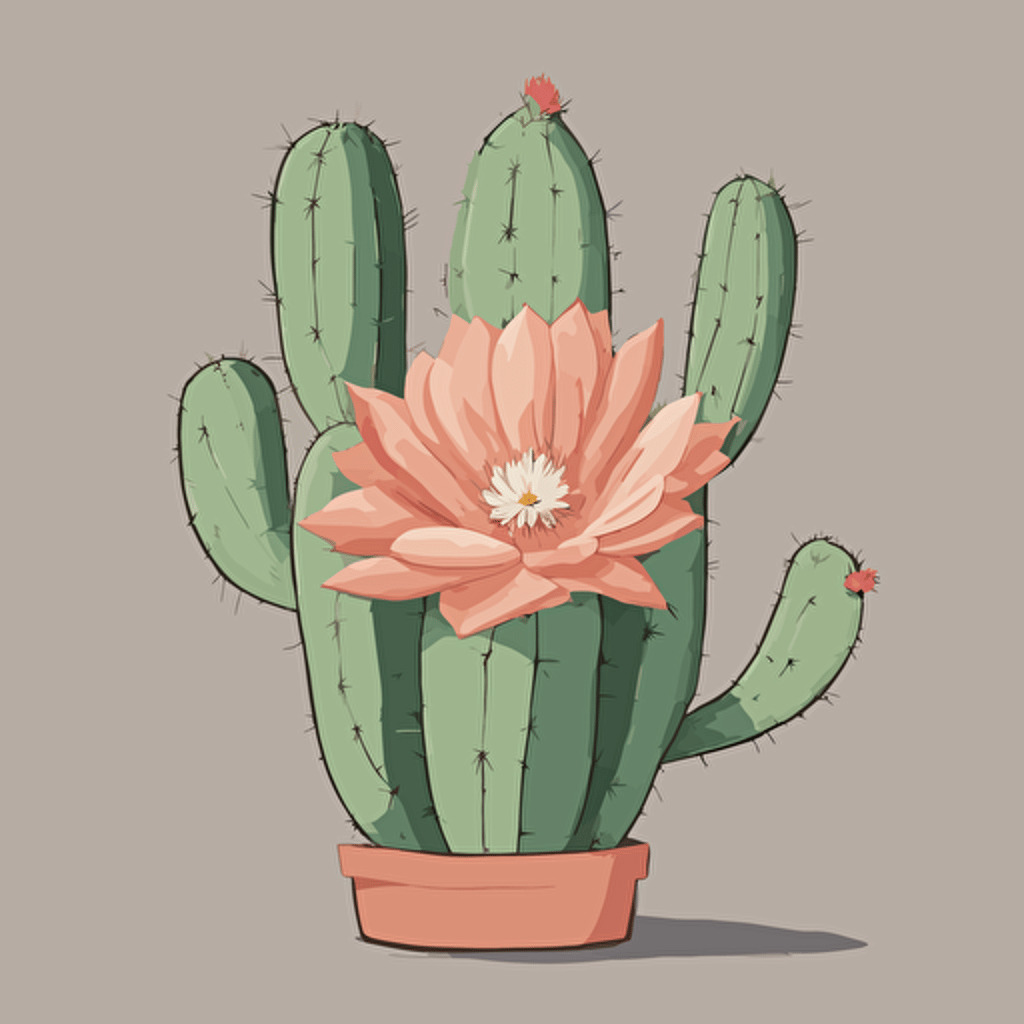 a cactus with a flower