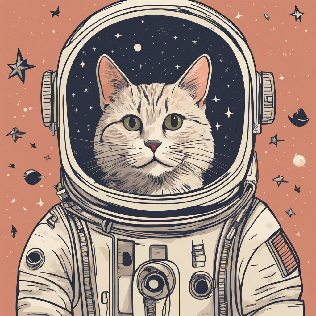 a cat astronaut