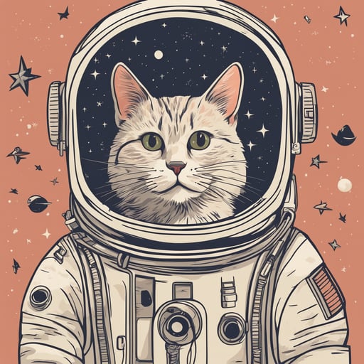 a cat astronaut