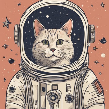a cat astronaut